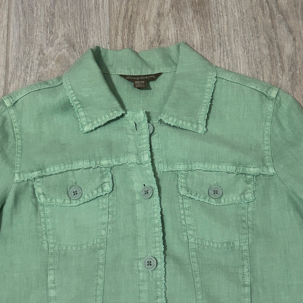 LIKE NEW! Women's Tommy Bahama Palms Linen Jacket - XS - Picture 3 of 15